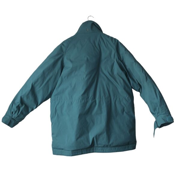 Vintage L.L. Bean Sz XL Goose Down Timberline Parka Teal Barn Jacket Corduroy - Picture 3 of 16
